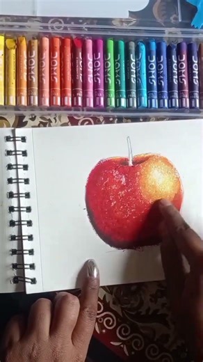 ##apple drawing ##how to draw and colour Apple 🍎##