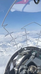 Flying over the French Alps en route to Waddington 🗻🇫🇷 The RAF Red Arrows flying back to the UK from Croatia, after completing the first phase of Exercise Spring Hawk ✈️🇬🇧 🎥 redarrowscircus (IG) | BFBS Radio