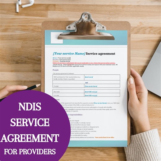 Service Agreement NDIS Business Support Worker Agency Schedule of Support Template for Providers | Participant |digital Download | Document - Etsy Australia