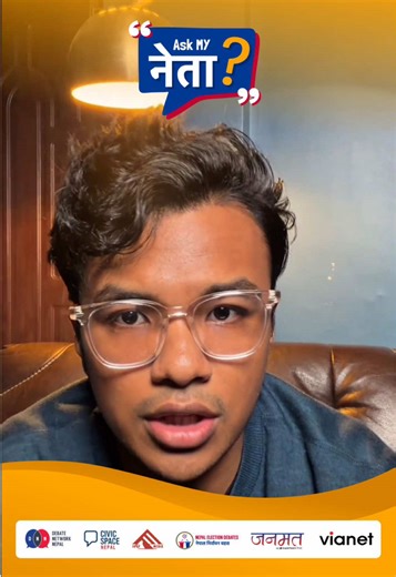 Before we vote, let’s ask your Neta better questions. “Link in the bio” Drop your question. Let’s hold our leaders accountable together. @Nepal Election Debates #NepalElectionDebates #AskMyNeta #JawafdehiLoktantra