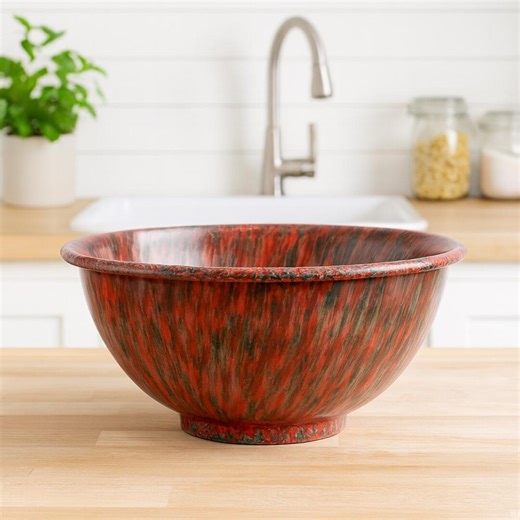 Texas Ware #118 Melamine Mixing Bowl – Red Green Swirl Marbled Melmac – Mid Century Modern MCM Kitchen – Plastics Mfg Co Dallas Texas - Etsy