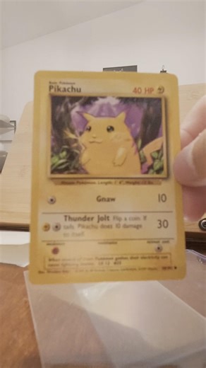 I had the OG Pikachu sitting on my desk unopened for a week 😂#pokemon #pokemoncards