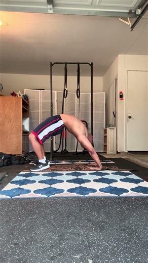 First set back bridge training #fitover40 #mobility #flexibility #back #bridg3 #gymnast #longevity