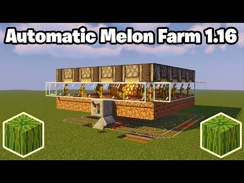 How To Build An AUTOMATIC Melon Farm in Minecraft 1.16.3