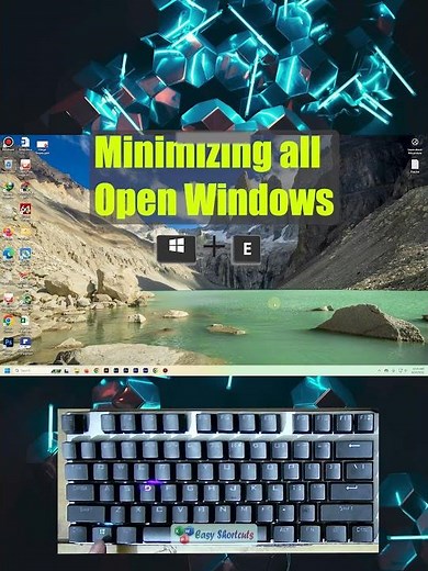 How to Minimize all Open Windows in Computer | Keyboard Shortcut #windowstips #windows11