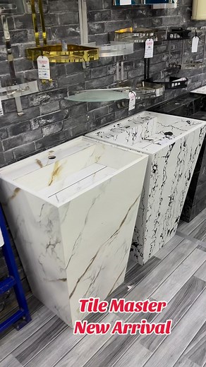 5.9K views · 64 reactions | Vanity’s Washroom vanity | Tile Master | Facebook