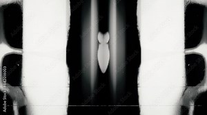 trippy footage in old film grunge on black background, analog vintage TV signal, static noise background, overlay ready, kaleidoscope style with dust, grainy and noise, scratches burn overlays