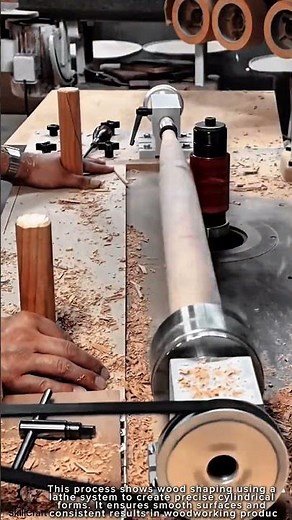 Cylindrical Wood Shaping Work Tool Using Wood Lathe Machine #worktool