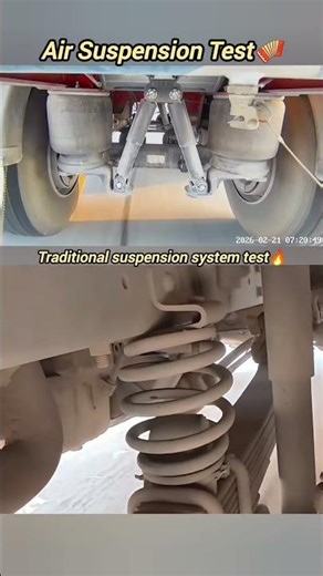 Air Suspension vs. Traditional Leaf Springs: The Ultimate Comparison Test 🚛💨#shorts