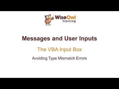 Excel VBA Online Course - 5.3.5 Avoiding Type Mismatch Errors