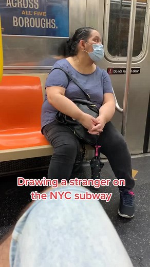 Another day, another soul #drawing #nycsubway #fyp #foryoupage