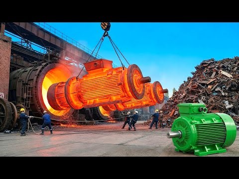 Incredible Process of Manufacturing Electric Motor from Metal Raw Materials | Motor Mass Production