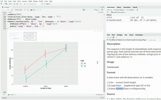 R语言方差分析2 Two-way ANOVA 双因素有交互作用
