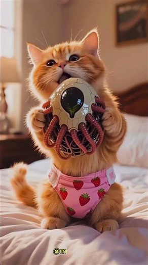 #aivideo The Kitten Who Stole an Alien Egg 🐱🥚👽 #catshorts