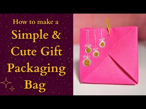 DIY Gift Bag Tutorial | Easy Paper Gift Bag from A4 Sheet
