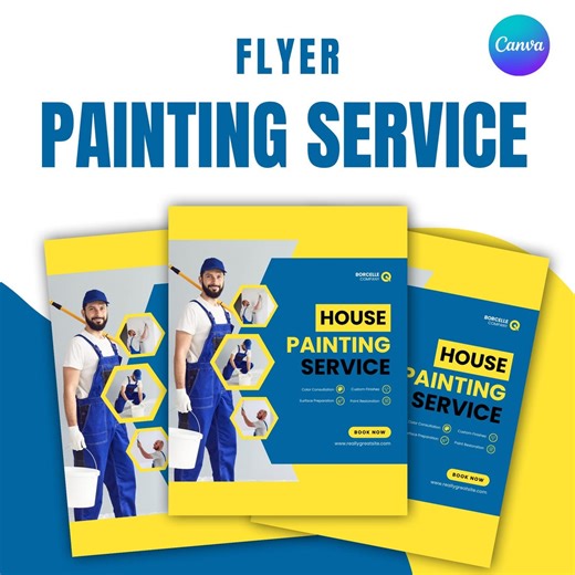 Painting Services Flyer Template | House Services | US Letter Printable | Editable Canva Design (digital Download) - Etsy