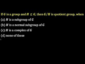 quotient group and normal subgroup