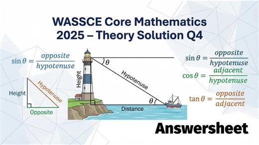WASSCE 2025 Core Mathematics: Angle of Depression Problem