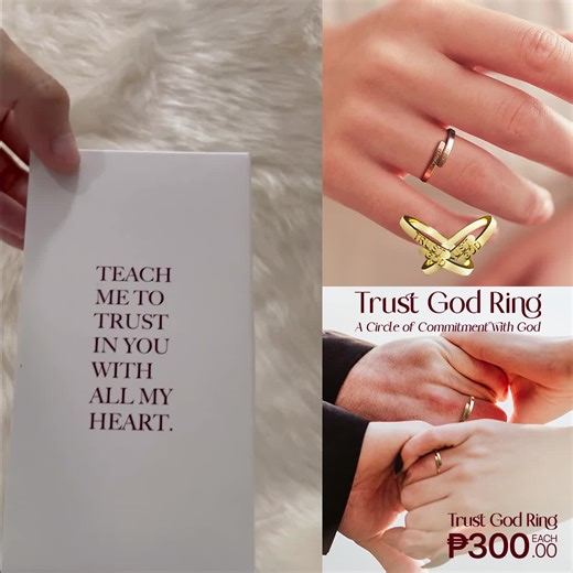 “When times get tough, just a glance of the #TrustGod ring can give comfort and assurance of His providence, protection, and presence.” - Julia Sucgang-Bonoan #TrustGod Ring for ₱300 each 💍 A Circle of Commitment with God Send as a gift 🎁 → trustgodring.com | Trust God Ring