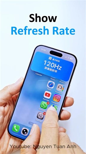 How to show refresh rate on iphone
