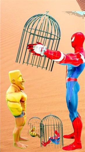 Who's Trapped Now? tung -Tung V/S Spider man #funny #animation #shorts #spiderman