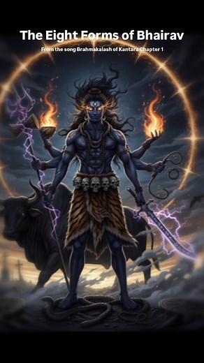 About the eight forms of Bhairav: 1. Asitanga Bhairav - Seated facing east, Asitanga represents purity and spiritual awakening. His body is ash-white, symbolizing detachment. He carries a trident, drum, and skull bowl, and grants mastery over yoga and truth. 2. Maha-Ruru Bhairav - Guardian of the southeast. Ruru holds a serpent, a trident, and a drum, symbolizing control over desire and illusion. He blesses those seeking knowledge and mastery over inner senses. 3. Maha-Chanda Bhairav - Ruler of 