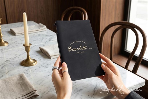 Leather Menu Cover for Restaurant: Custom Folder for Drink & Food Menu - Etsy