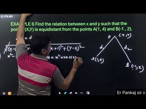 Equidistant Point from Two Points | Relation between x and y | Class 10 Maths Coordinate Geometry|