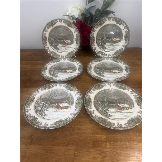 Johnson Bros Friendly Village School House Dinner Plates Set 6 England - Etsy UK