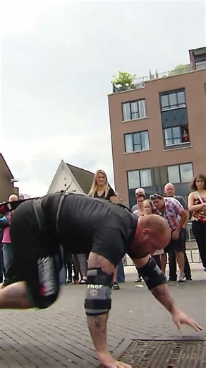 Hafþór Makes Truck Pulling Look Like a Warmup #strongman #strength #insane