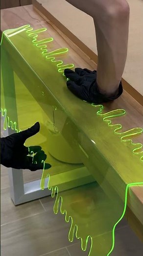 I Made Neon Slime Acrylic Shelves 💚 | DIY Laser Cutting
