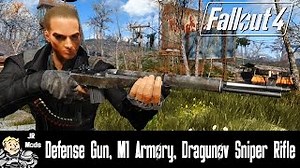 Fallout 4 Weapon Mods - Defense Gun - M1 Armory - Dragunov