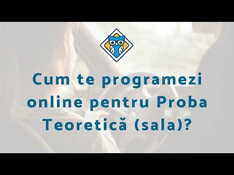 Programare ONLINE la sală (Școala de șoferi)