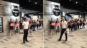 Vegan animal rights activists protest outside Perth butcher