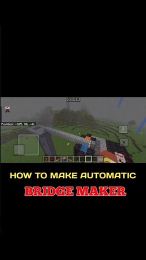 How to Make Automatic Bridge #howto #howtomake #gaming #minecraft #shorts