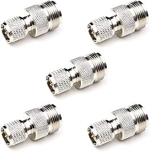 N Type to Mini UHF Coax Adapter - 5 Pack RF Connectors