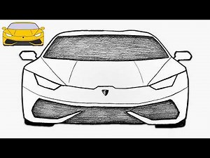 How to Draw a Lamborghini Huracán 🔥 | Easy Step-by-Step Supercar Drawing Tutorial