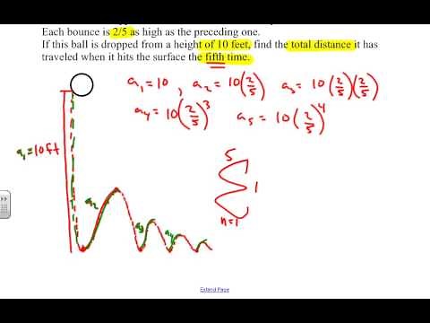 Geometric Series (Bouncing Ball Problem)