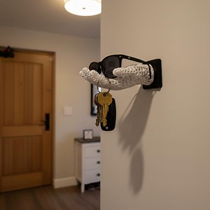 Porte-clés mural alvéolé blanc | Décoration murale au design organique - Etsy France