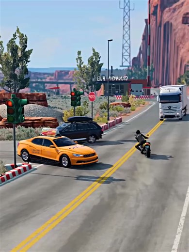 Realistic Highway Car Crashes #beamngdrive #truck #viralvideos #clips #fyp