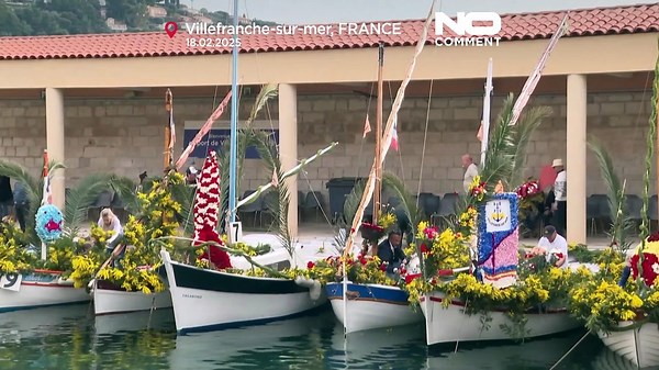 Video. Villefranche-sur-Mer celebrates traditional flower naval battle