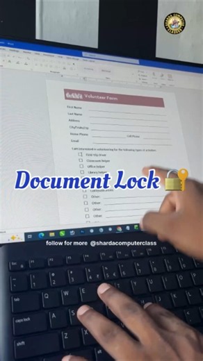 Lock Your MS Word Document with Password 🔒 | Restrict Editing in Word #shorts #viral #pc