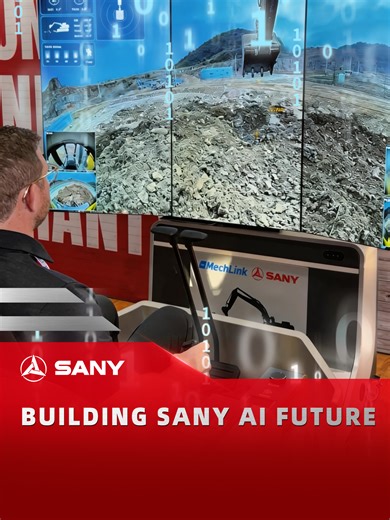 The future of AI needs more than code. From remote control to intelligent grading, SANY is building the world AI will live in. #SANY #SANYGroup #SANYForChange #technology #bluecollar #excavator #crane #truck #electric #machine #construction #constructionlife #Conexpo2026