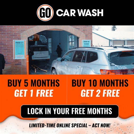 🚗✨ LIMITED-TIME OFFER – MORE MONTHS, MORE VALUE! ✨🚗 Get the most out of your car wash membership with this exclusive online deal! 🛑 Buy 5 months, get 1 FREE! 🛑 Buy 10 months, get 2 FREE! 📲 Tap below to claim your free months before this deal drives away! 🚦👇 | GO Car Wash
