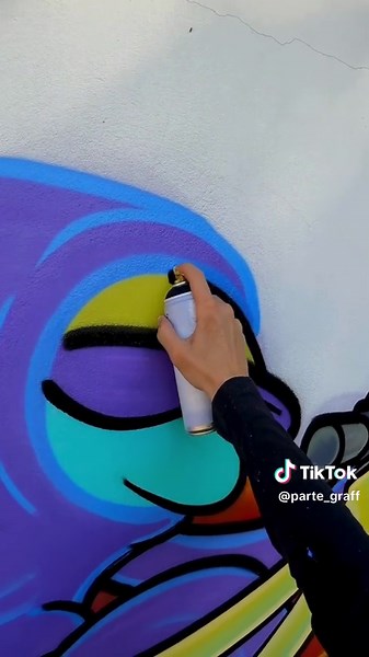 Colorful Graffiti Characters: Artistic Spray Painting and Drawing