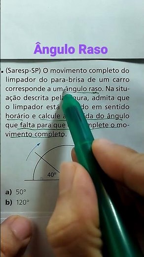 Ângulo Raso #matemática #shorts