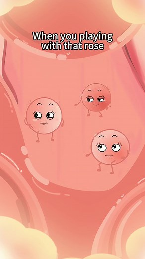 Funny Animation: Playing with a Rose