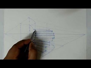 Perspective Drawing : How to draw spiral staircase in perspective? [must see] #shorts