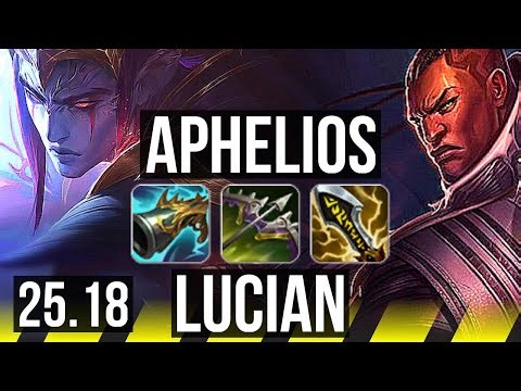 APHELIOS & Maokai vs LUCIAN & Lux (ADC) | 10k comeback, Legendary, 54k DMG | KR Master | 25.18