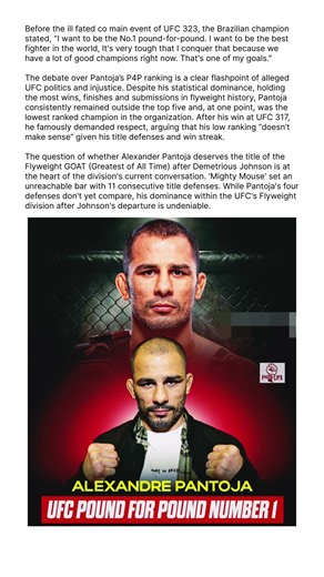 Pantoja: "I'm the REAL P4P GOAT after DJ!" 🤯